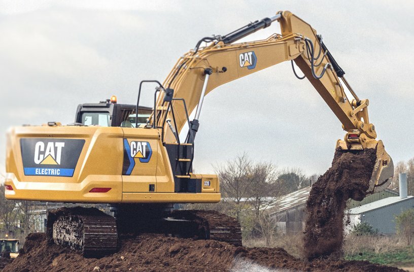 The new Cat 320 Electric crawler excavator offers the proven features in terms of assistance systems and cab<br>IMAGE SOURCE: Zeppelin