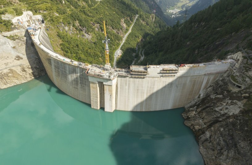 The “Limberg Dam” in Kaprun is being raised by nine meters with the support of Doka solutions.<br>IMAGE SOURCE: Doka