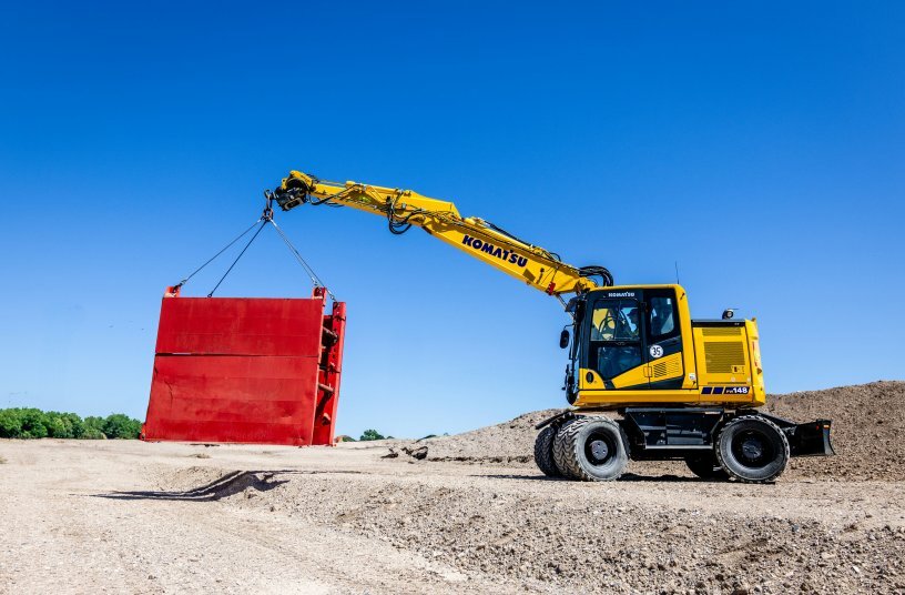 Komatsu PW148-11 Mobilbagger<br>BILDQUELLE: Komatsu Germany GmbH