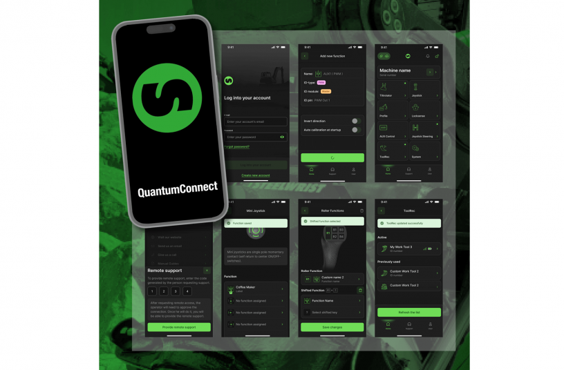 QuantumConnect app<br>BILDQUELLE: Steelwrist AB