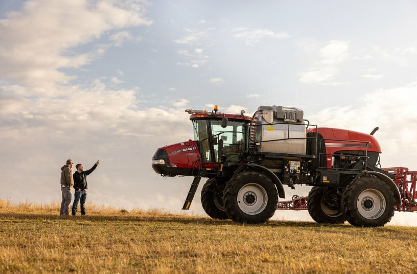 Raven Augmenta field analyzer on a Case IH Patriot<br>IMAGE SOURCE: CNH Industrial N.V.