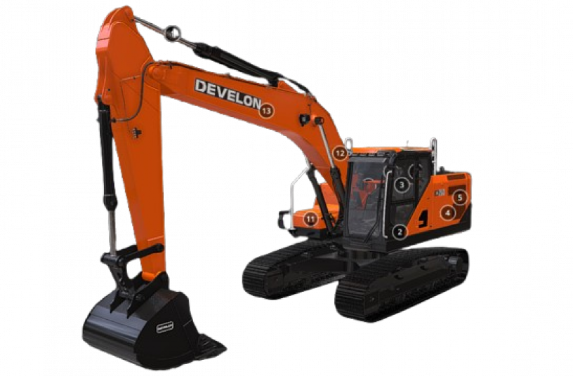 Develon -9 series crawler excavators<br>IMAGE SOURCE: DEVELON