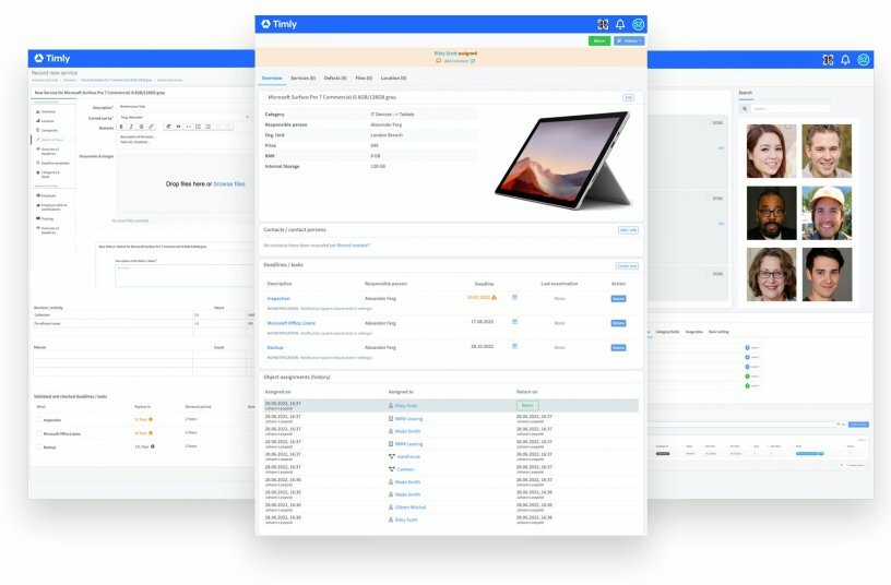 Screenshot von Timlys Wartungsmanagement App<br>BILDQUELLE: Timly Software AG / Screenshots der Wartungsmanagement Software Timly