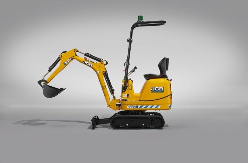 Der neue Mikrobagger 8008E CTS<br>BILDQUELLE: JCB