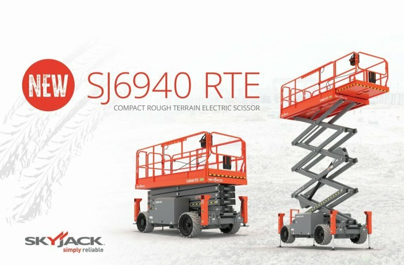 Vorhang auf für die SJ6940 RTE: Skyjacks größte Elektro-Geländescherenbühne kommt auf den Markt<br>BILDQUELLE: Skyjack Inc.