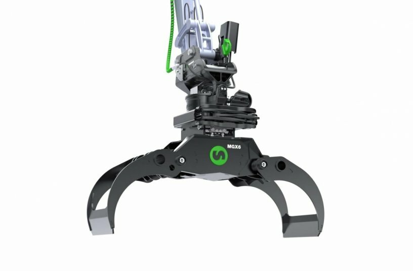 SQ40 Quick Coupler And X07 SQ40 On Excavator Arm<br>IMAGE SOURCE: Steelwrist AB