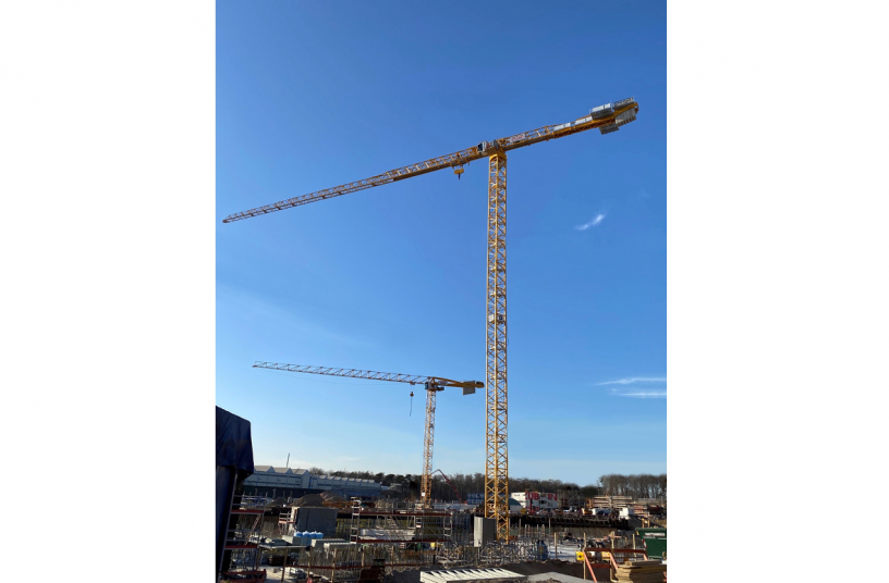Strabag deploys Potain MDT 809 topless crane for FAIR particle accelerator facility construction in Germany <br> Image source: MANITOWOC COMPANY, INC.