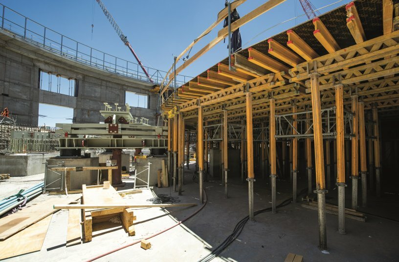 MULTIFLEX Girder Slab Formwork for fast and flexible covering of the base of the ELT<br>IMAGE SOURCE: PERI SE