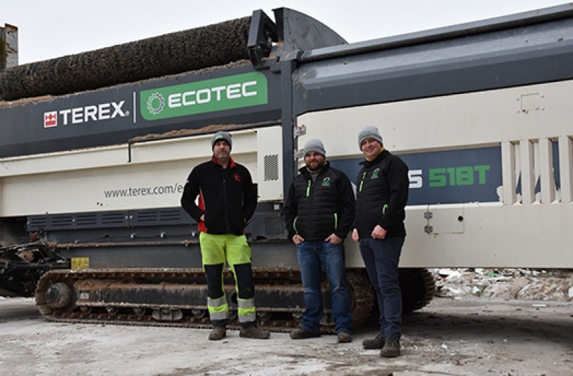 Trevor Heatrick with Quarry Recycling Solutions (QRS) <br> Image source: Terex Ecotec