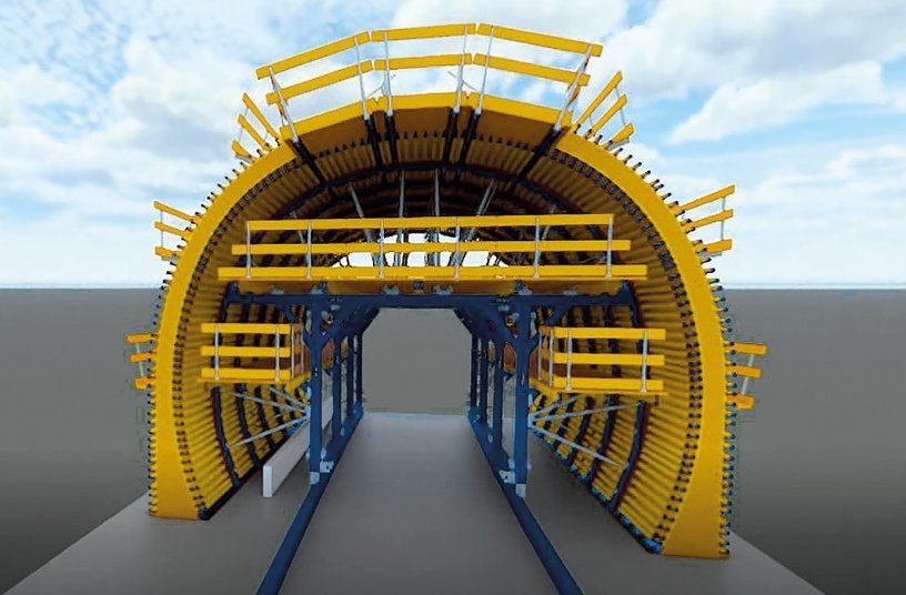For a better understanding of the tunnel geometry, the formwork solution was visualised with BIM 360 and the design software Revit.<br>IMAGE SOURCE: Doka