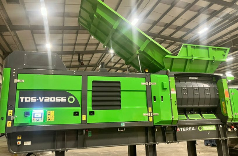 NEW TDS-V20SE Static Electric Shredder<br>IMAGE SOURCE: Terex Recycling Systems