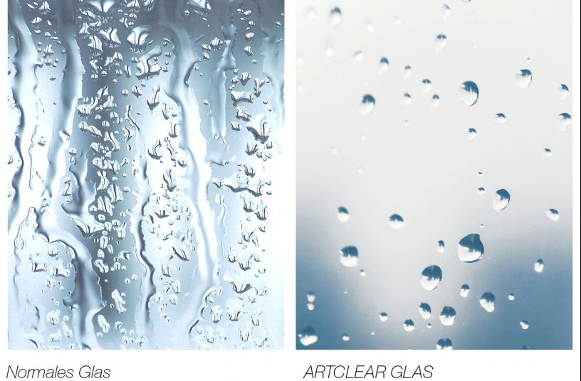 ARTCLEAR Glas erleichtert die tägliche Reinigung<br>BILDQUELLE: Artweger GmbH. & Co. KG