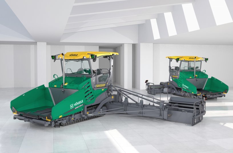 World premiere at Bauma 2022: the SUPER 1900-5(i) and SUPER 2100-5(i) Highway Class pavers from Vögele.<br>IMAGE SOURCE: WIRTGEN GROUP