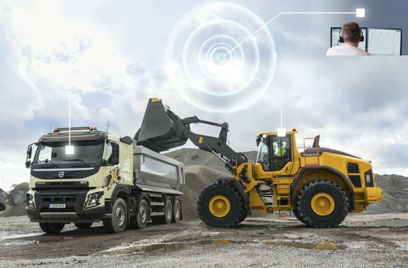 Connected Load Out von Volvo CE erhöht die Effizienz der Verladearbeiten<br>IMAGE SOURCE: Volvo Construction Equipment