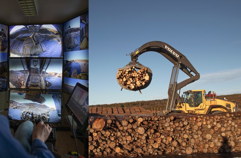 Volvo CE tests world’s first high-lift tele-operation over 5G<br>IMAGE SOURCE: Volvo Construction Equipment