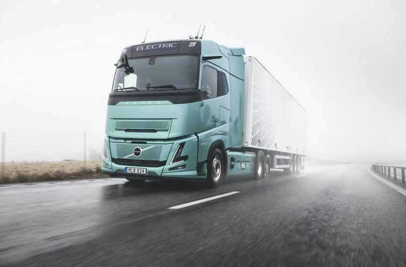 Der neue Elektro-Lkw von Volvo hat eine Reichweite von bis zu 600 Kilometern und seine Batterien können in 40 Minuten aufgeladen werden.<br>BILDQUELLE: Volvo Trucks