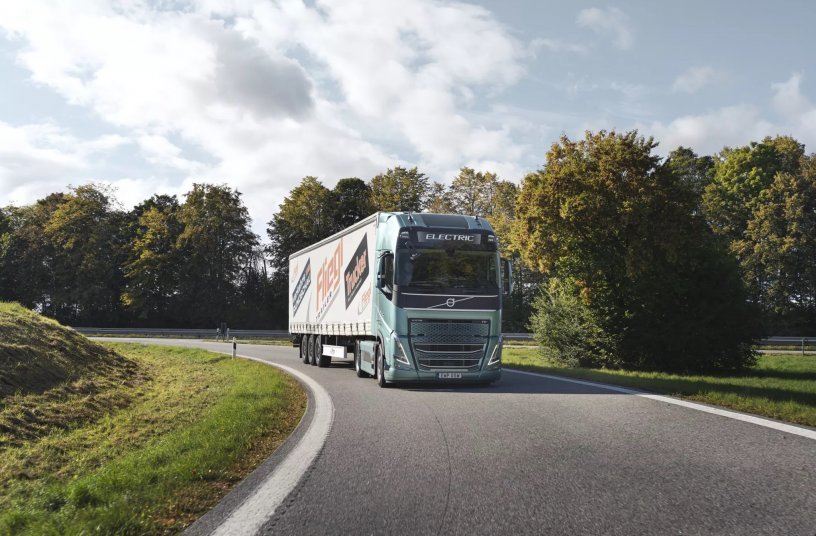 Der elektrische Antriebsstrang ist sehr effizient, so dass der vollelektrische Lkw ein sehr leistungsfähiges Instrument zur Reduzierung der CO2-Emissionen ist.<br>BUILDQUELLE: Volvo Trucks