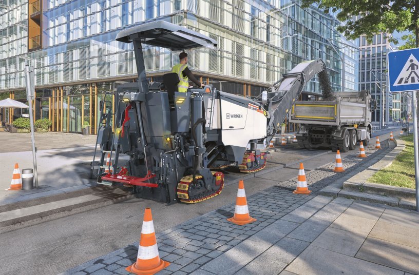 The W 100 Fi, W 120 Fi and W 130 Fi compact milling machines from WIRTGEN deliver impressive performance in a wide range of different applications, for example, for milling off surface layers or when milling tie-ins during road rehabilitation projects.<br>IMAGE SOURCE: WIRTGEN GROUP