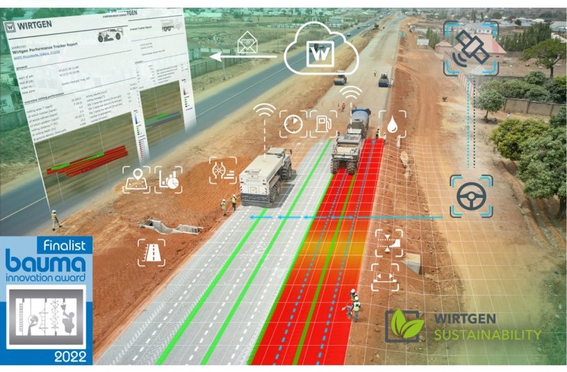 The Resource Efficiency System from WIRTGEN has reached the finals of the Bauma Innovation Award 2022 in the category ‘Digitisation’.<br>IMAGE SOURCE: WIRTGEN GROUP
