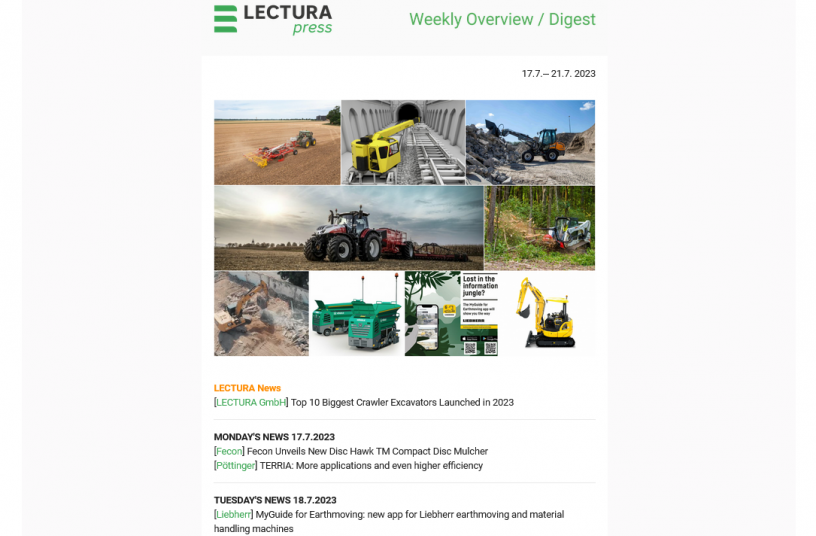 LECTURA Weekly Overview<br>IMAGE SOURCE: LECTURA GmbH