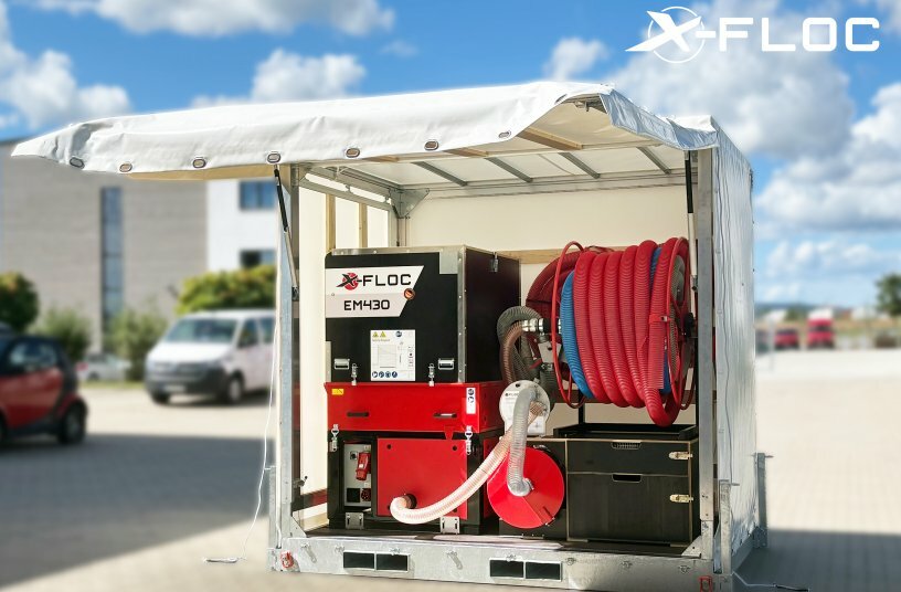 X-Floc-Einblasplattform<br>BILDQUELLE: X-Floc Dämmtechnik-Maschinen GmbH