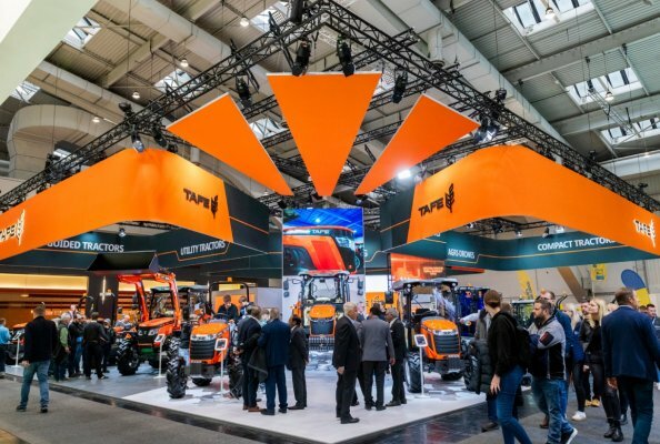 TAFE Tractors Reveals New Electric Hybrid Tractor EVX75 and Terra Vista Vision Guidance at Agritechnica 2025