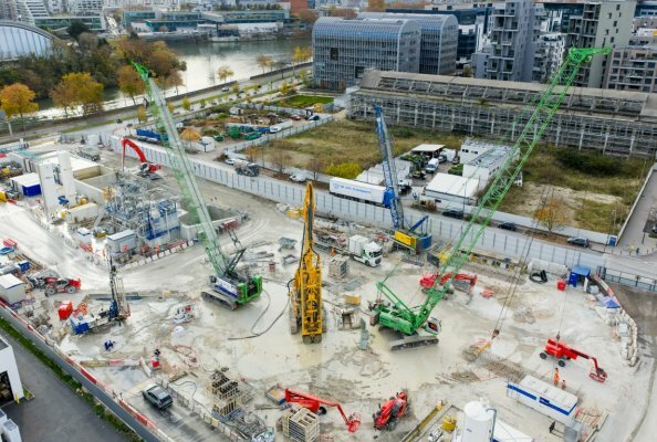 In Gennevilliers, NGE Fondations teams are working on two specialized civil engineering sites simultaneously.