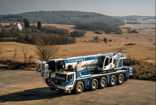 At Bauma, Liebherr is showcasing the LTM 1150-5.4E, its first electrically driven mobile crane with battery.