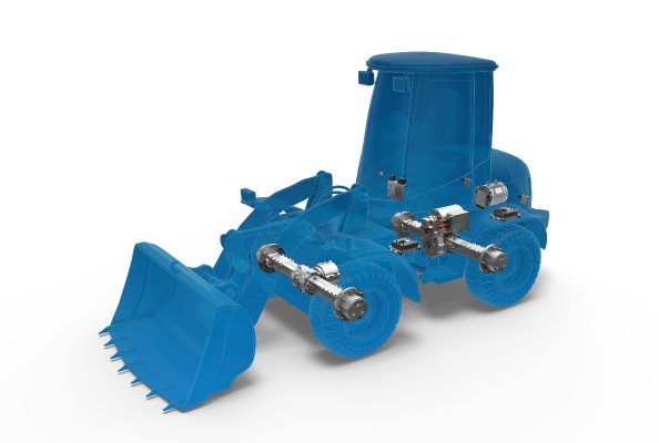 ZF eTRAC drive system, making compact equipment ready for zero-emission construction sites