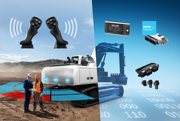 The haptic collision warning system nominated for the bauma innovation award combines hardware and software modules from the BODAS ecosystem for safer, more economical construction machinery.