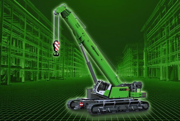 The new 200 ton telescopic crawler crane 6203 E from SENNEBOGEN celebrates its trade fair premiere at bauma 2025 in Munich.