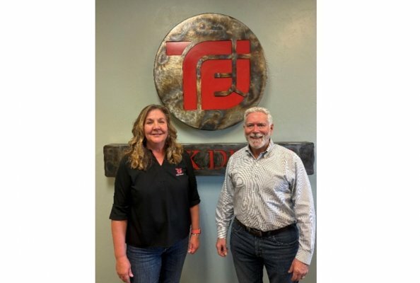 Sue Frank, TEI Rock Drills President & Mike Flannery, CEO Entegra Attachments