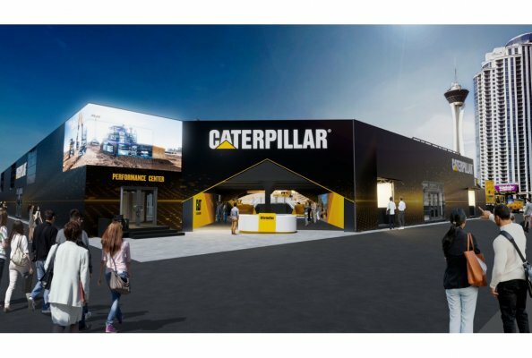 Rendering of entrance to Caterpillar´s 2026 CONEXPO-CON/AGG exhibit, Operator Stadium.