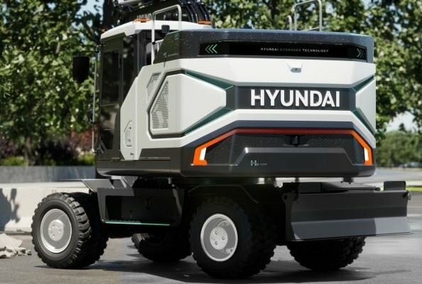 Hydrogen excavator digs in at Bauma exhibition