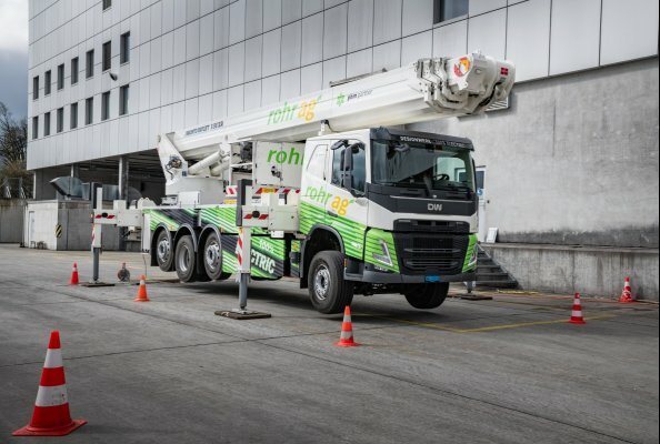 World premiere at Bauma 2025: Bronto Skylift and Designwerk present the first fully electric truck mounted aerial platform with a working height of 56 metres