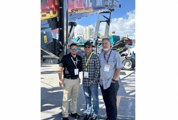 Alex Cacabelos, Regional Sales Manager, Sy Harrison, Owner of Sync Aggregates and Paul Jeo, Sync Aggregate Sales Specialist