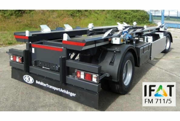 A18 turntable trailer for skip bins
