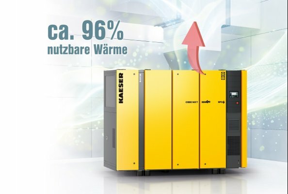 The majority of the energy used for compressed air generation can be reused through heat recovery, resulting in significant energy cost savings.