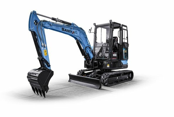 The new electric mini excavator SANY SY35E