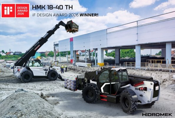 HİDROMEK’s new telehandler won a Design Award from iF Design!