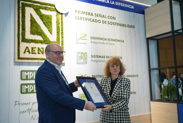 Implaser was awarded the AENOR N Sustainable certification