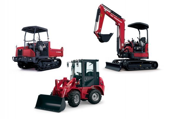 Yanmar compact equipment in the Premium Red color