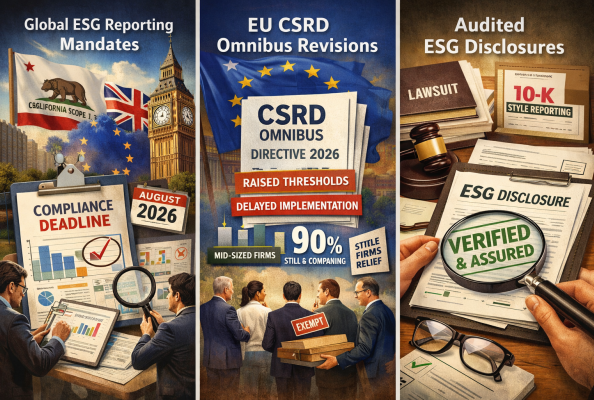 ESG disclosures transition from voluntary marketing narratives to mandatory regulatory filings