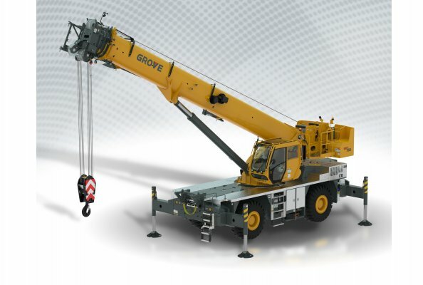 The new Grove GRT765 rough-terrain crane.