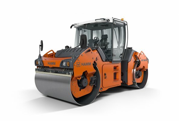 New HD+ 120i V-VIO tandem roller: The VIO drums give operators the choice of compacting with either vibration or oscillation.