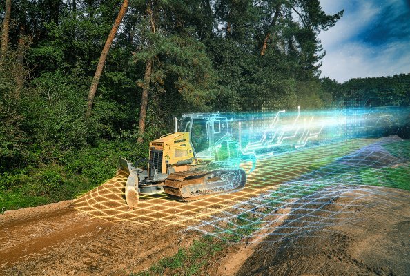 The new Liebherr assistance system Free Modelling makes it possible to create and modify 3D models during operation in order to be able to react to changing site conditions.