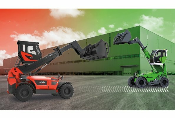 Now also in red: At LogiMAT in Stuttgart, SENNEBOGEN telehandlers will be presented to the public for the first time in the well-known LINDE colours under the names YH40 and YH60.
