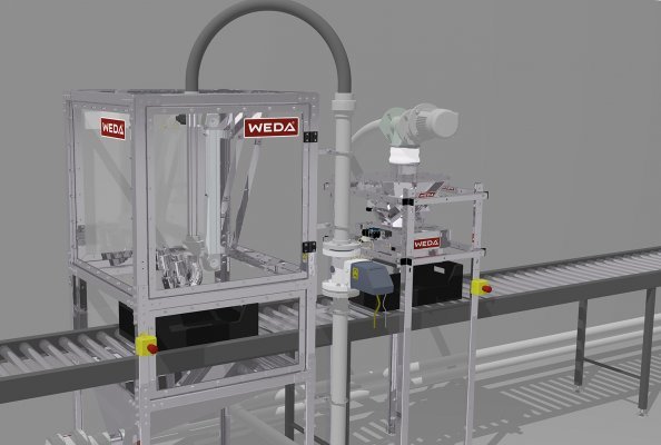 When feeding the black soldier fly (BSF), young larvae can drown in the substrate if the dosage is incorrect and the substrate is too liquid. With the newly developed Dry.Sec dosing station, a fully automatic and precise subsequent dosing of dry, organic material is possible.
