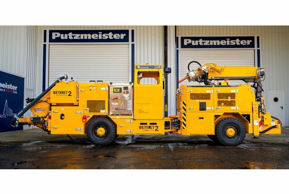 Putzmeister presents Wetkret 2 Narrow Vein, the first dual operation mechanized concrete spraying equipment for narrow vein mines