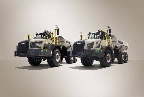 The 28-tonne payload RA30 and 38-tonne payload RA40 from Rokbak are the most productive and efficient articulated haulers the company has ever made. 